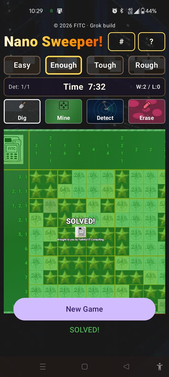 NanoSweeper Enough board solved